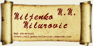 Miljenko Milurović vizit kartica